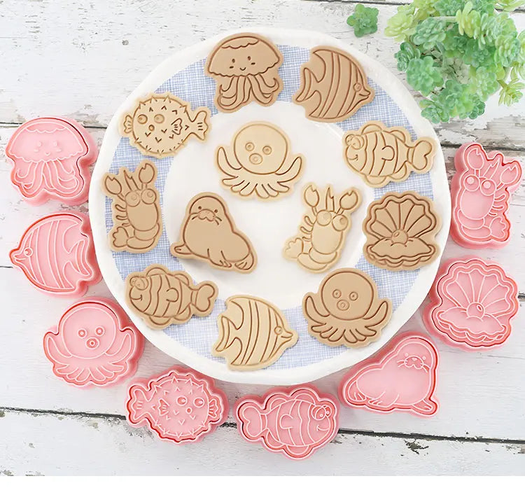 Emporte-pièces à Biscuits - Set de 8 Découpeurs en Plastique 3D emportepieces