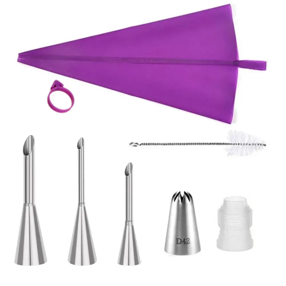 Poche à Douille en Silicone 43 pièces avec Douilles en Acier Inoxydable douillepoche