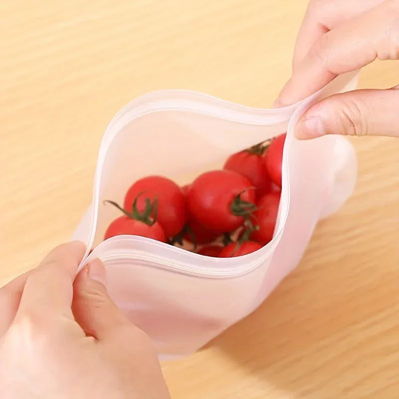 Sachets Silicone Réutilisables Anti-Fuite - Lot de 10 pièces