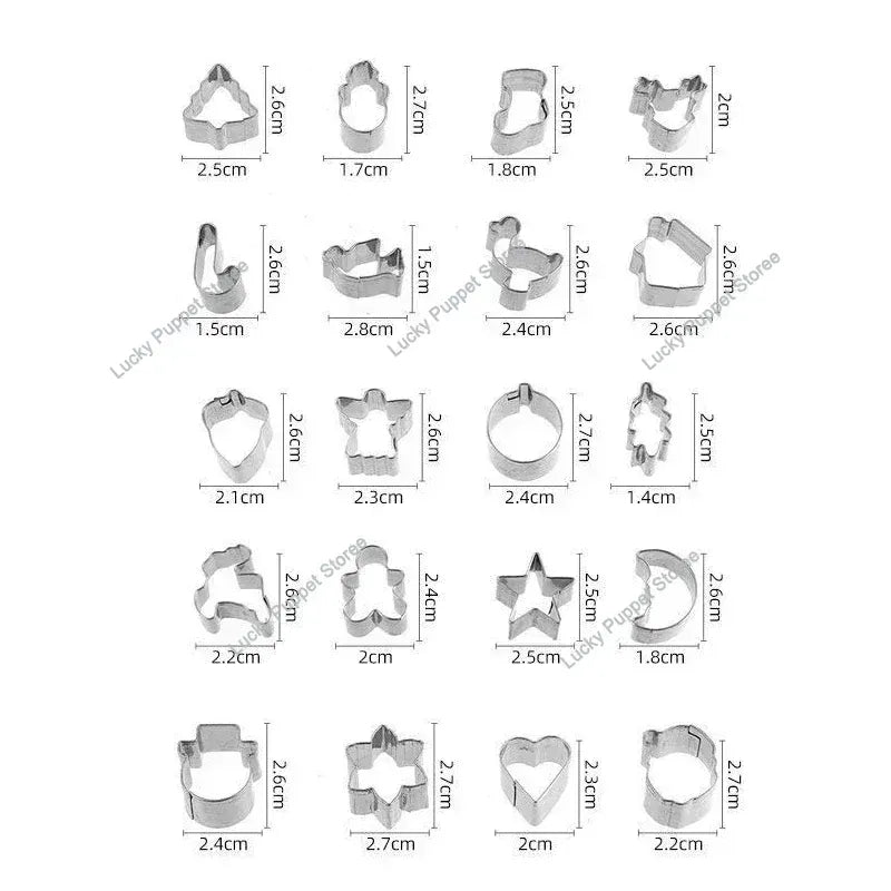 Set de 20 Emporte-Pièces en Acier Inoxydable - Thème de Noël emportepieces
