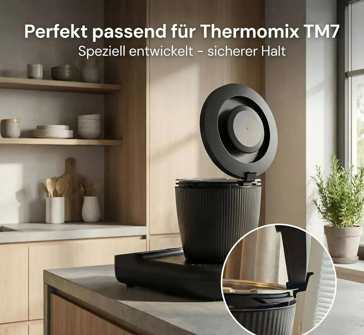 Couvercle Silicone Thermomix TM7 avec Clip de Sécurisation Thermomix