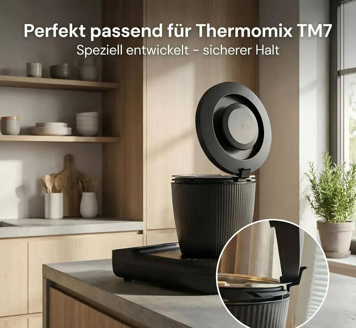 Couvercle Silicone Thermomix TM7 avec Clip de Sécurisation Thermomix