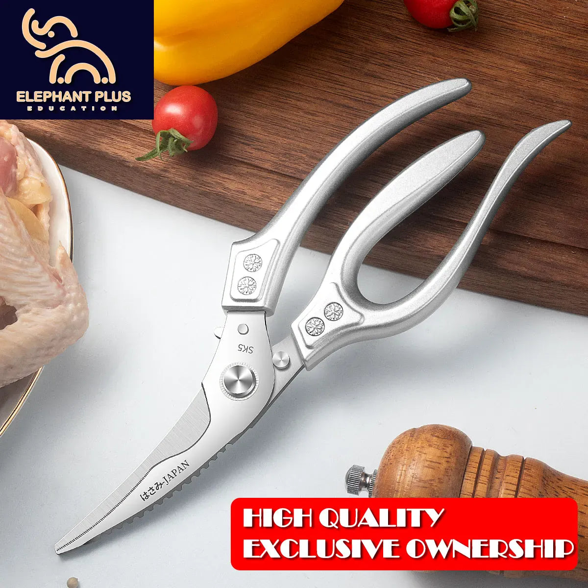Ciseaux de cuisine en inox pour découpe de poulet et os ciseaux