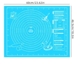 Tapis de cuisson en silicone alimentaire avec repères de mesure pour pâte et pâtisserie tapisdecuisson