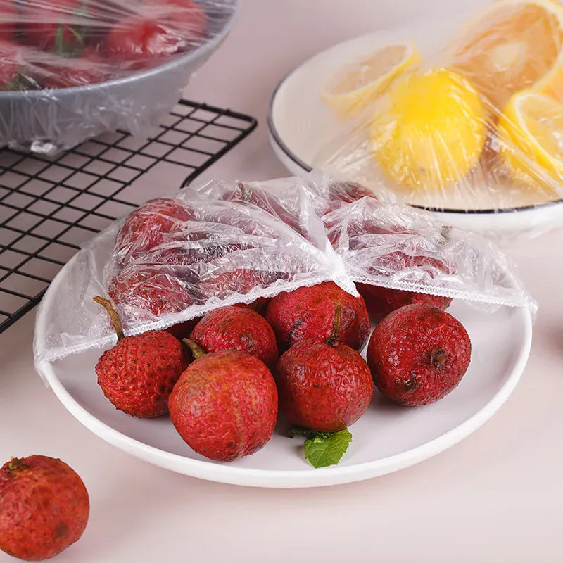 Film Alimentaire Élastique Jetable - Lot de 600 Pièces 14-35 cm