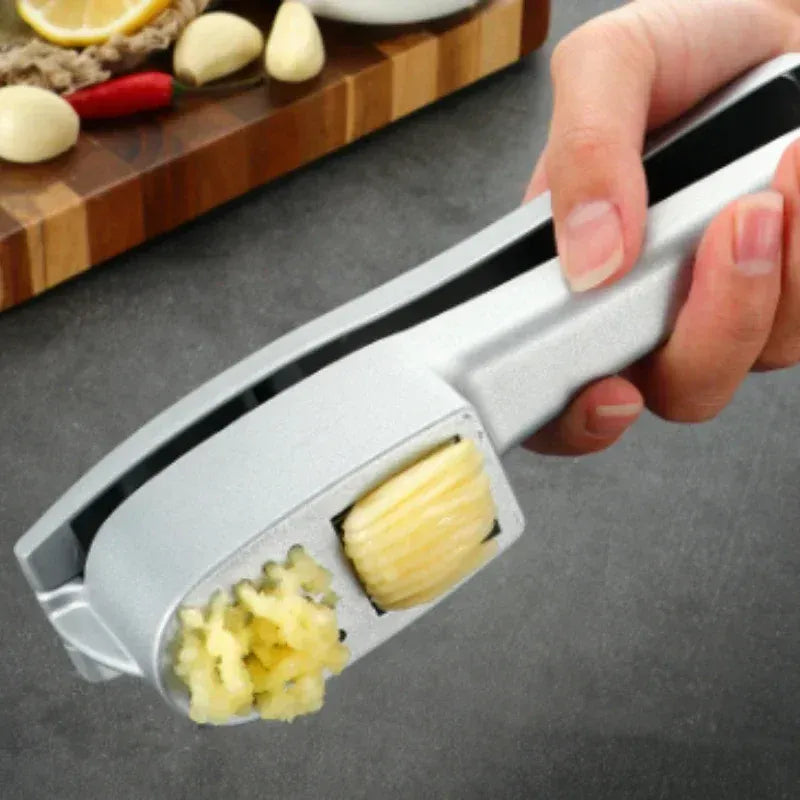 Presse-Ail Aluminium Manuel 2 en 1 avec Slicer et Mincer presseail