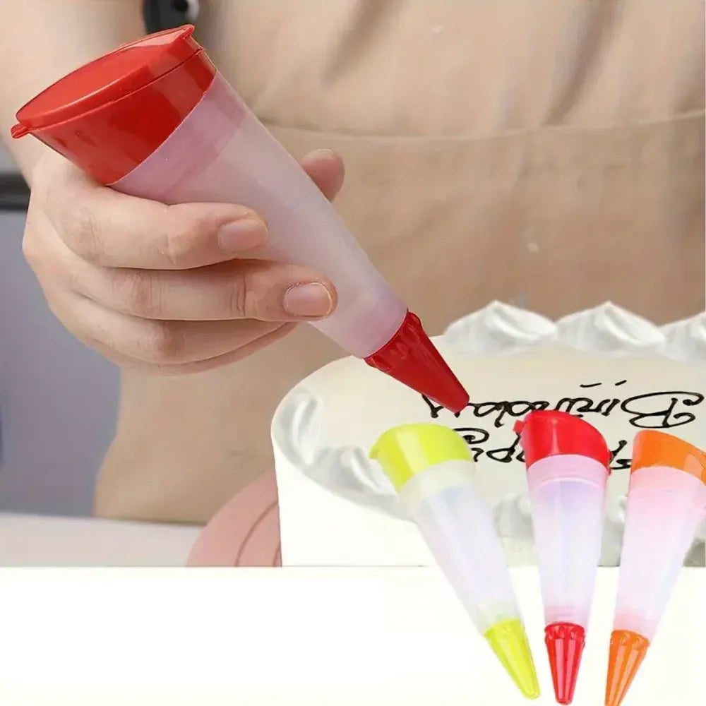 Poche à Douille Réutilisable avec 3 Embouts en Silicone - Décoration de Gâteaux douillepoche