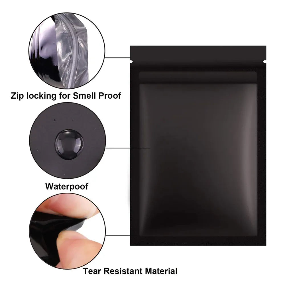 Sachets Zip Alimentaires Hermétiques - Lot de 50 en Aluminum