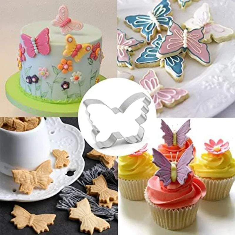 Emporte-pièces à Biscuits en Acier Inoxydable - 5 Pièces Papillon emportepieces