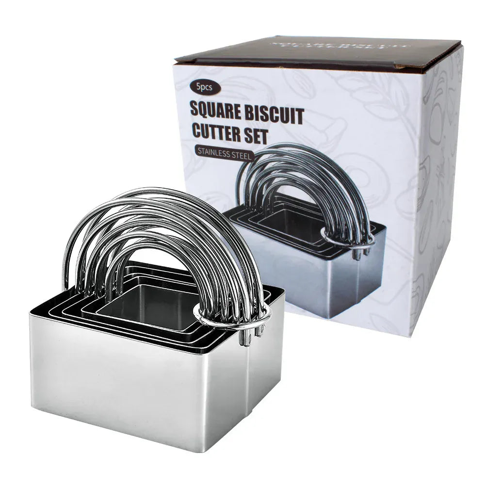Emporte-pièces à Gâteaux en Acier Inoxydable - Set de 5 Pièces Rondes emportepieces