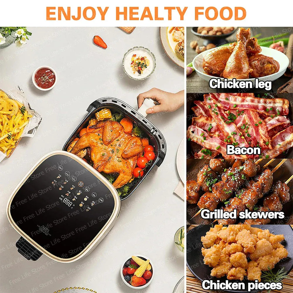 Moule Silicone Air Fryer Réutilisable Rond 23 cm pour Friture Air Fryer