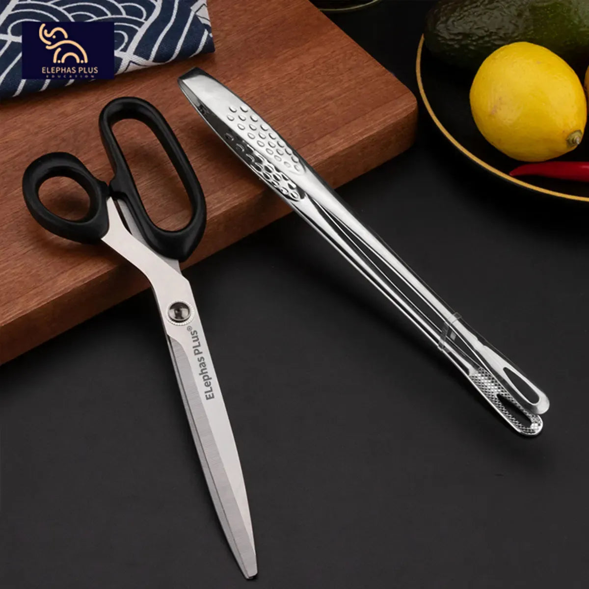 Ciseaux de cuisine en inox | Outils multifonctions design élégants ciseaux