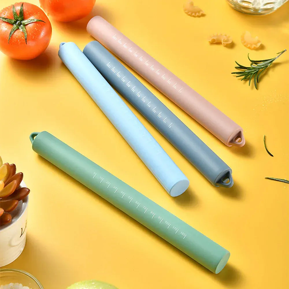 Rouleau à pâtisserie en silicone de 26 cm avec graduation - Outil de cuisson pour pâte et biscuits rouleaupatisserie