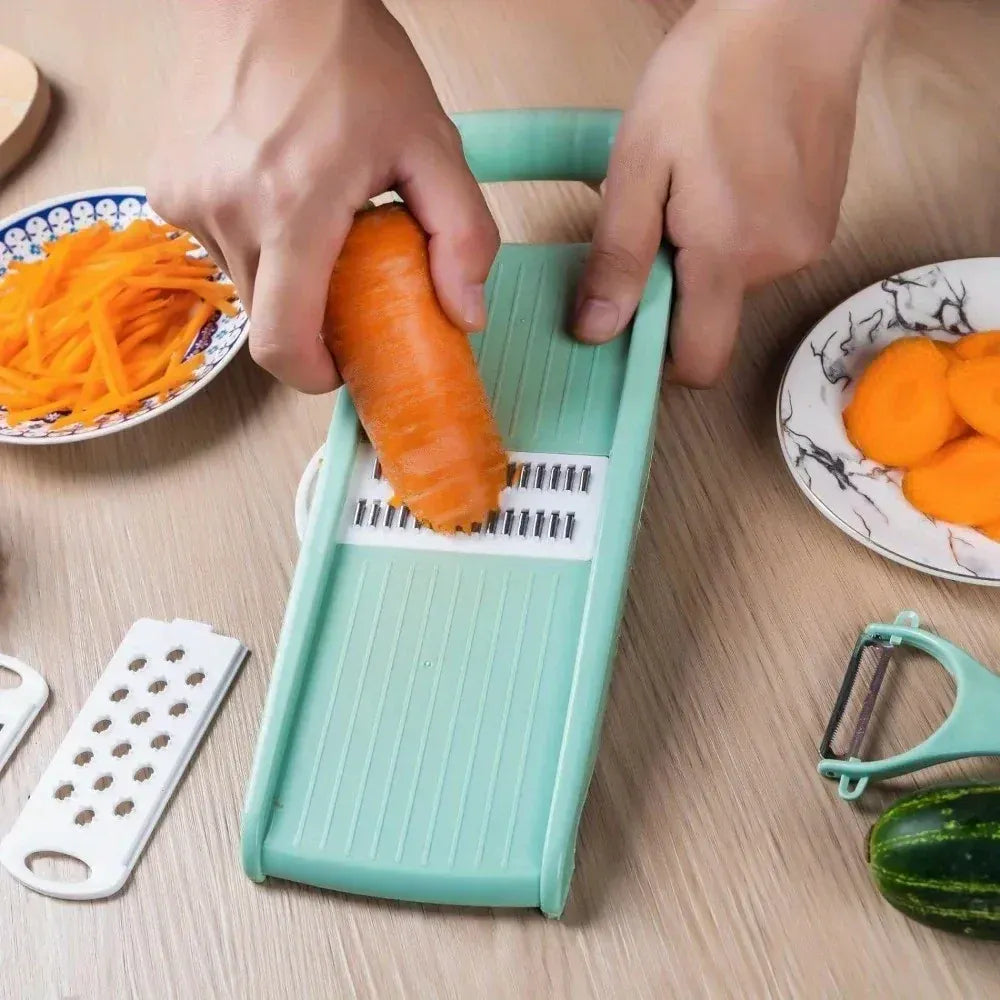 Mandoline Multifonction 5 Lames pour Légumes et Oignons Cutter Mandoline