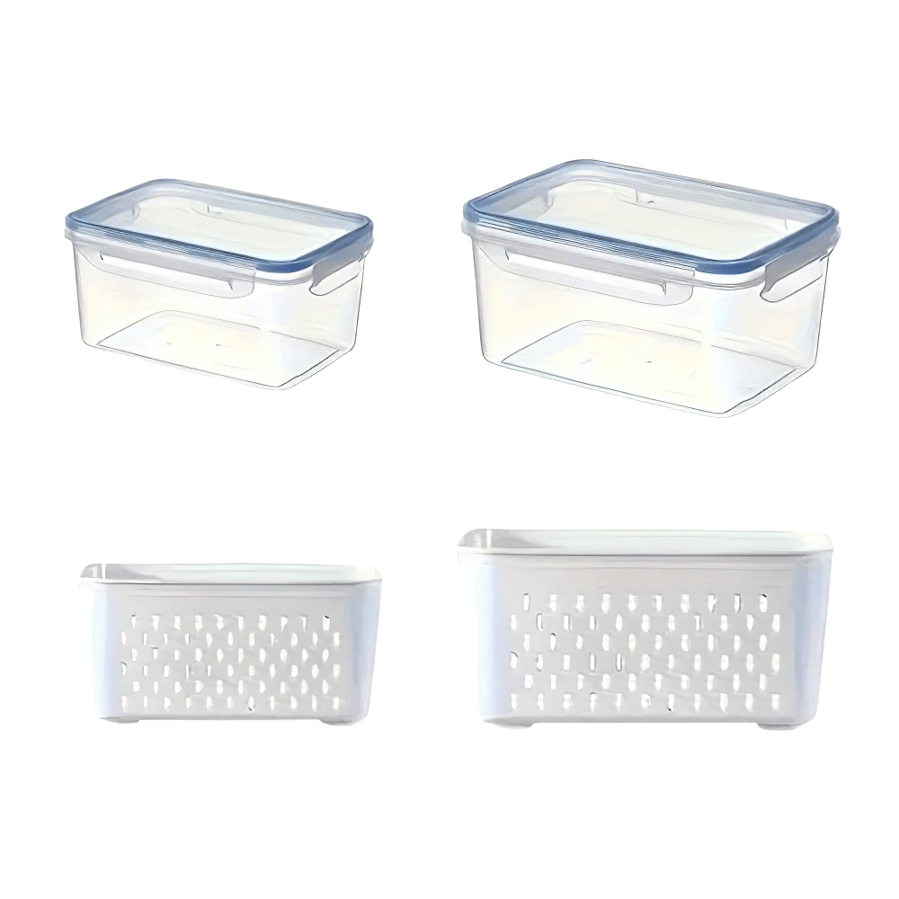 Bacs de Rangement Hermétiques Multiusages 4 Pièces pour Aliments