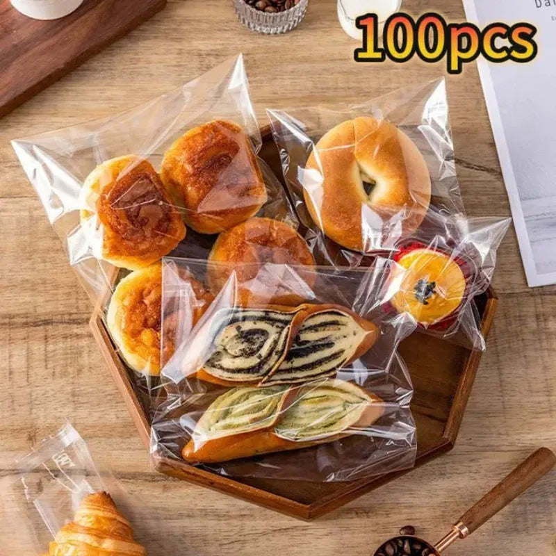 Sachets Zip Alimentaires Transparent Resealables - Lot de 100 pièces
