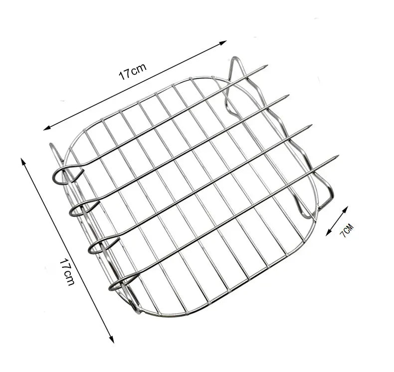 Grille Inox Air Fryer Rectangulaire - Lot de 3 Pièces Air Fryer