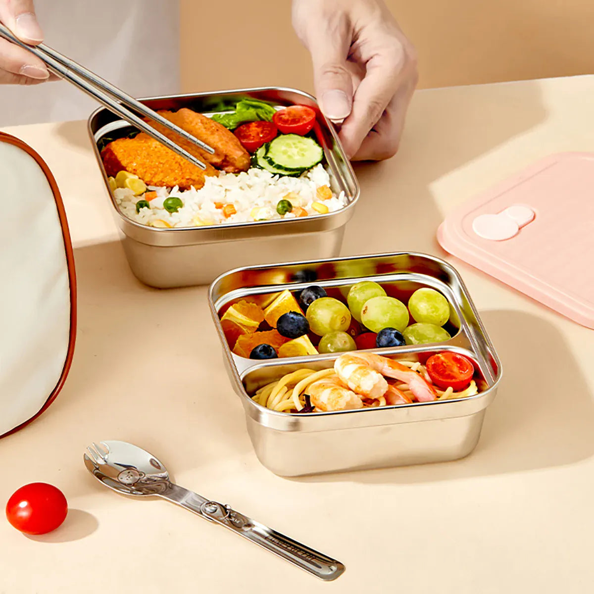 Ensemble Lunch Box Lucky - 700ml Étanche Anti-Fuite Bento