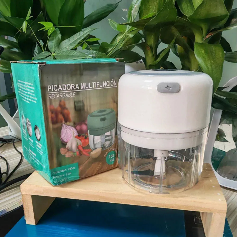 Mini Hachoir Électrique Rechargeable USB 250 ml — Ail, Oignon, Herbes hachoir electrique