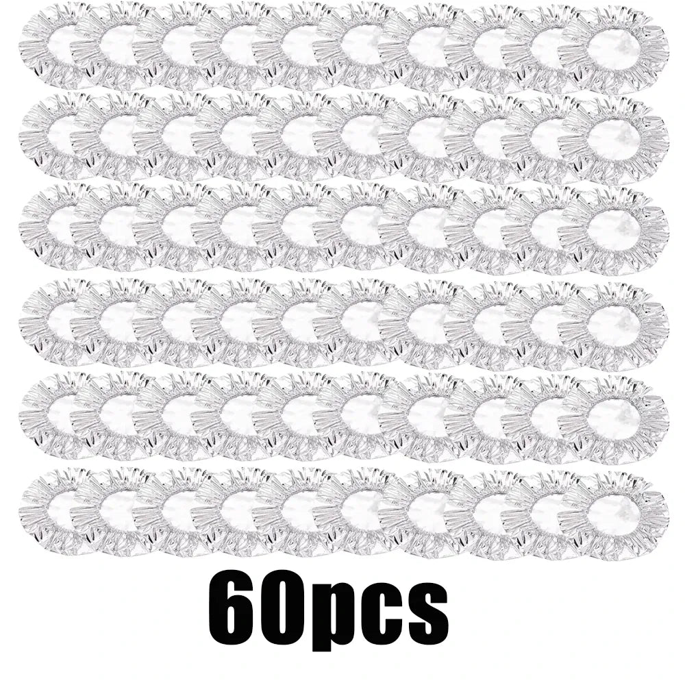 Couvercles Alimentaires Réutilisables en Aluminium - Lot de 60 Pieces