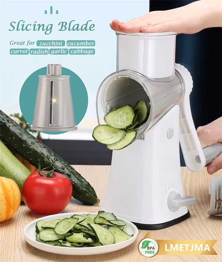 Râpe à fromage 5 en 1 avec mandoline et coupe légumes multifonctionnelle Coupe Légumes