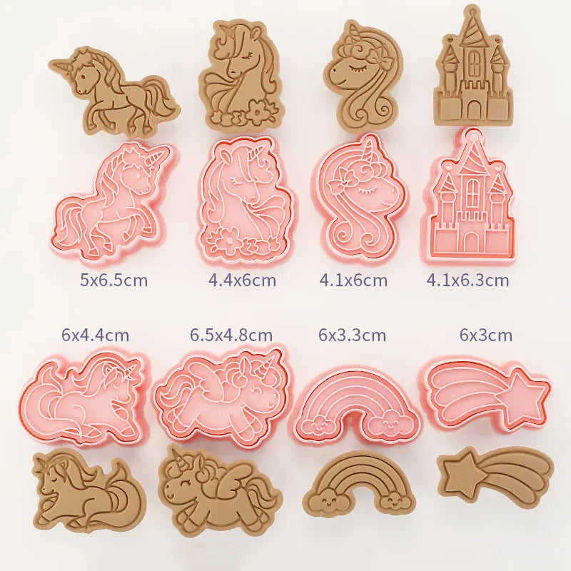 Emporte-pièces à Biscuits - Set de 8 Découpeurs en Plastique 3D emportepieces
