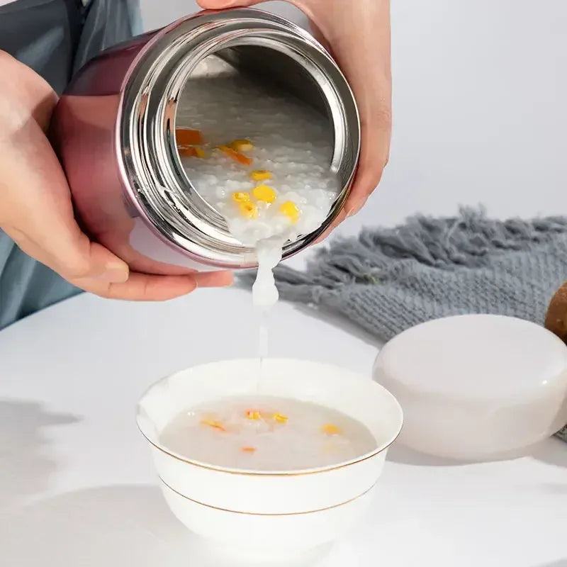 Thermos Alimentaire Inox — Isotherme 24h avec Pochette et Couverts lunchbox