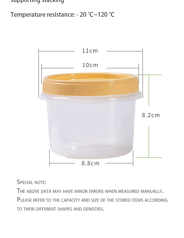 Boîte de Rangement Frigo Hermétique 500ml | 8 Pièces Empilables