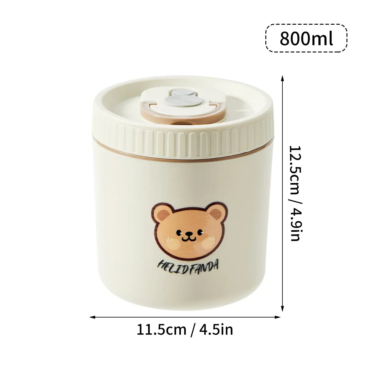 Lunchbox cylindrique isotherme 1,4 litre pour enfants lunchbox