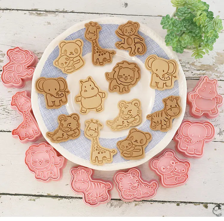 Emporte-pièces à Biscuits - Set de 8 Découpeurs en Plastique 3D emportepieces