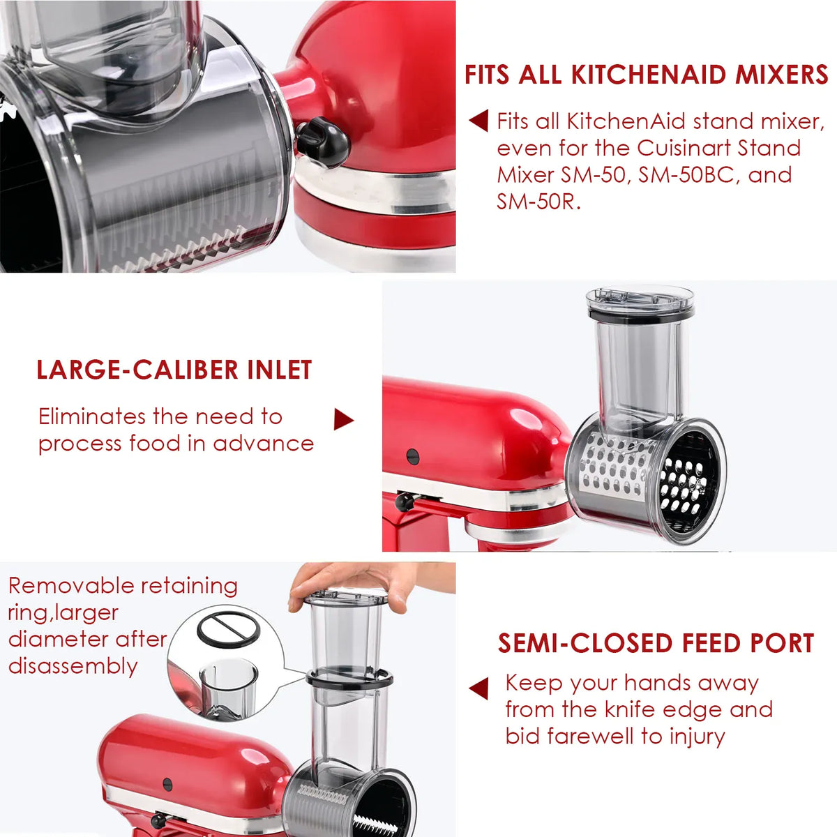 Kit Accessoires Trancheur & Déchiqueteur 5 Lames pour Robots KitchenAid KitchenAid