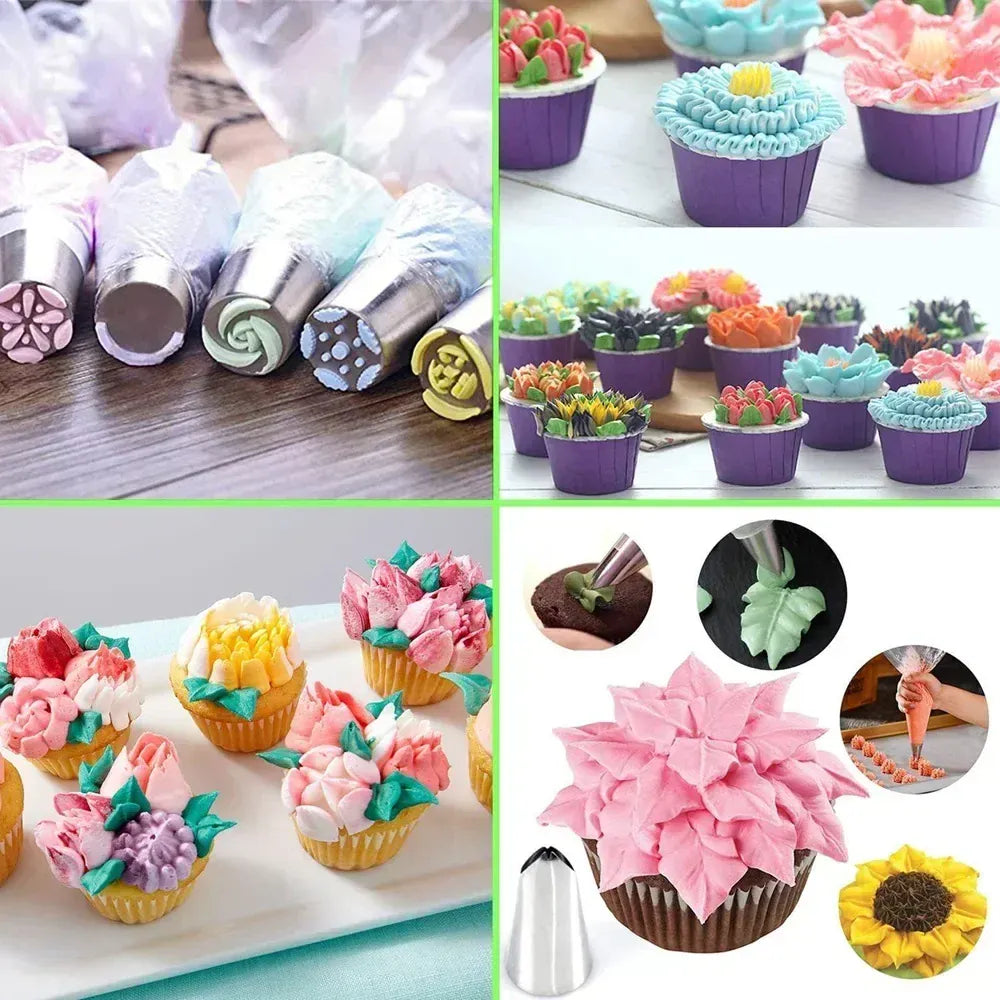 Set de 27 Douilles à Pâtisserie en Acier Inoxydable pour Décoration de Gâteaux douillepoche