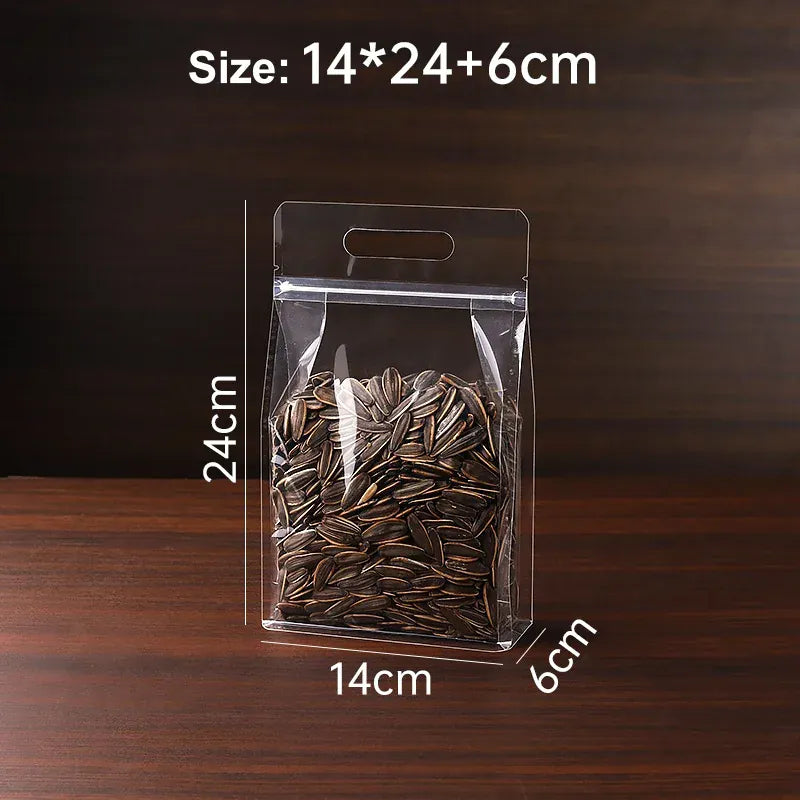 Sachets Zip Alimentaires Transparent - Lot de 50 Pièces avec Zip