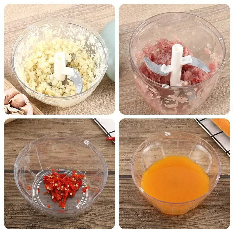 Hachoir Manuel à Corde 500 ml — Ail, Oignon, Herbes, Légumes hachoir manuel