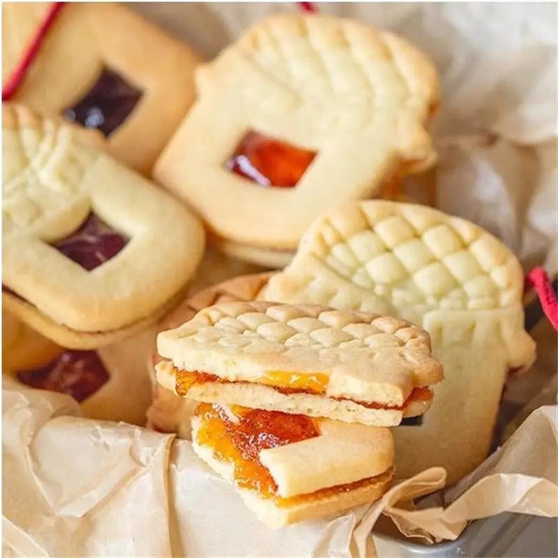 Emporte-pièces en plastique pour biscuits en forme de tartes - 3D Noël emportepieces