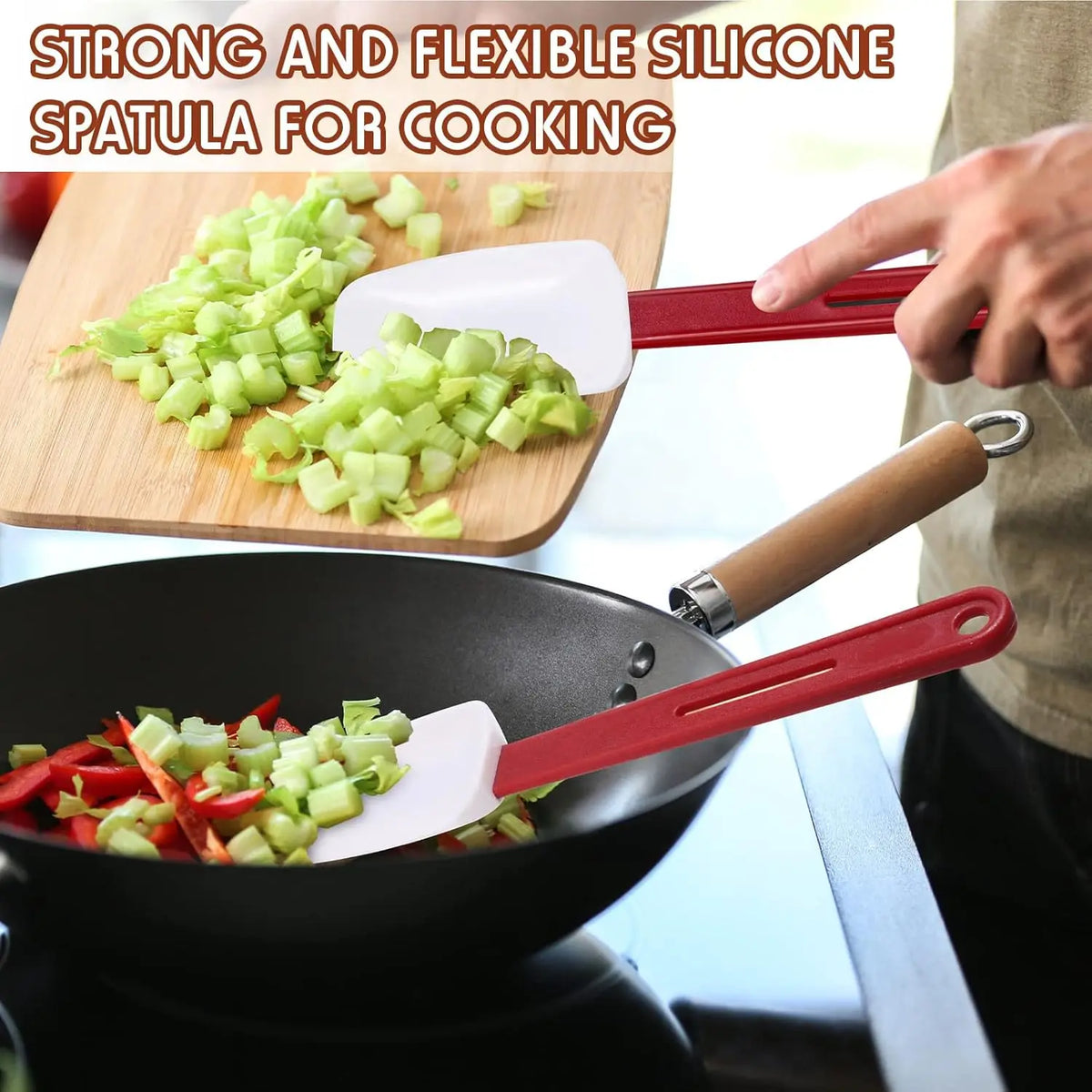 Set Spatules Silicone Résistantes à la Chaleur - 3 Pièces spatule en silicone