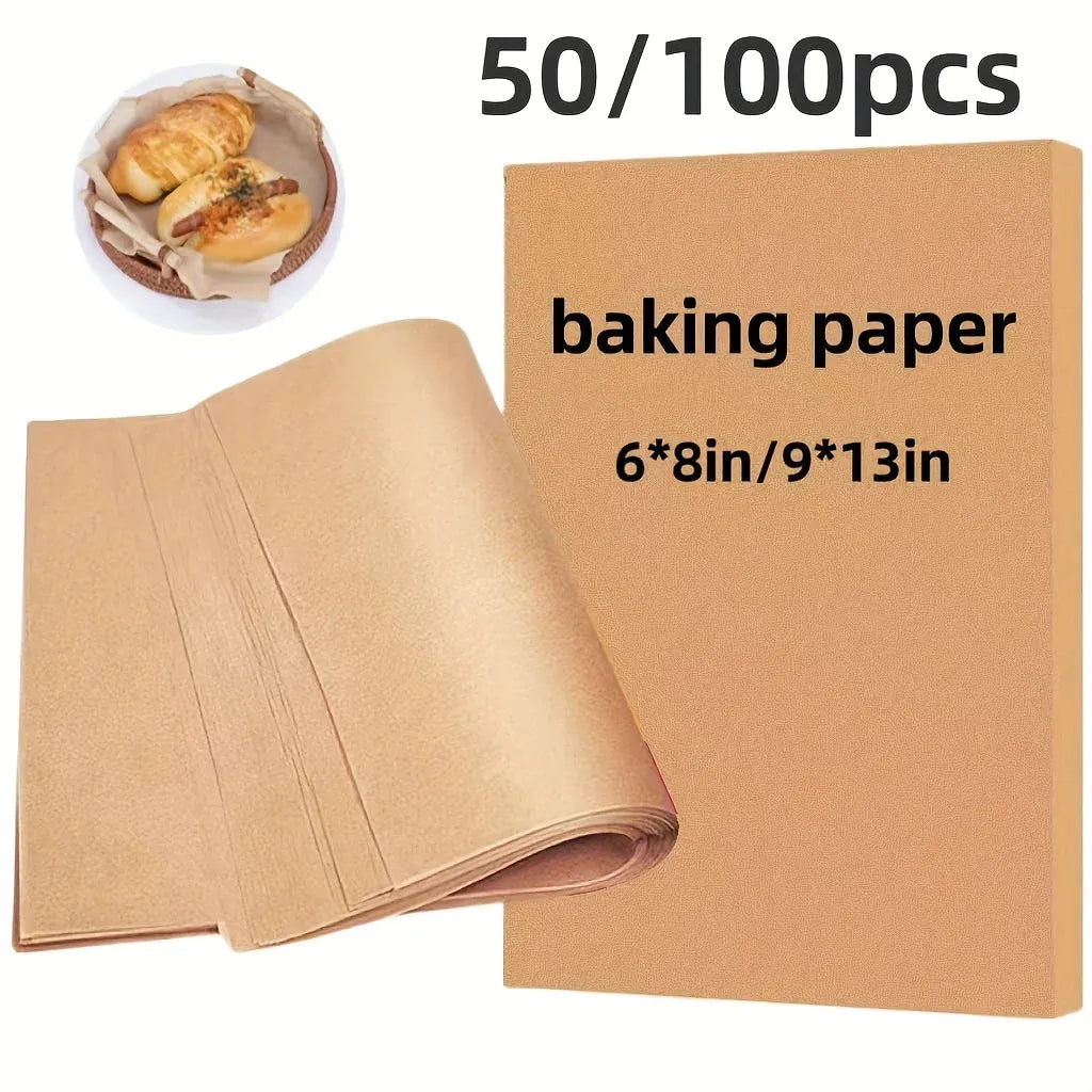 Papier Cuisson Jetable Antiadhésif - Lot de 100 Pièces Air Fryer