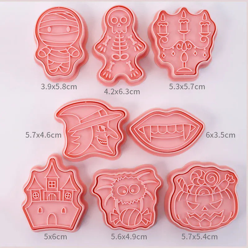 Emporte-pièces à Biscuits - Set de 8 Découpeurs en Plastique 3D emportepieces