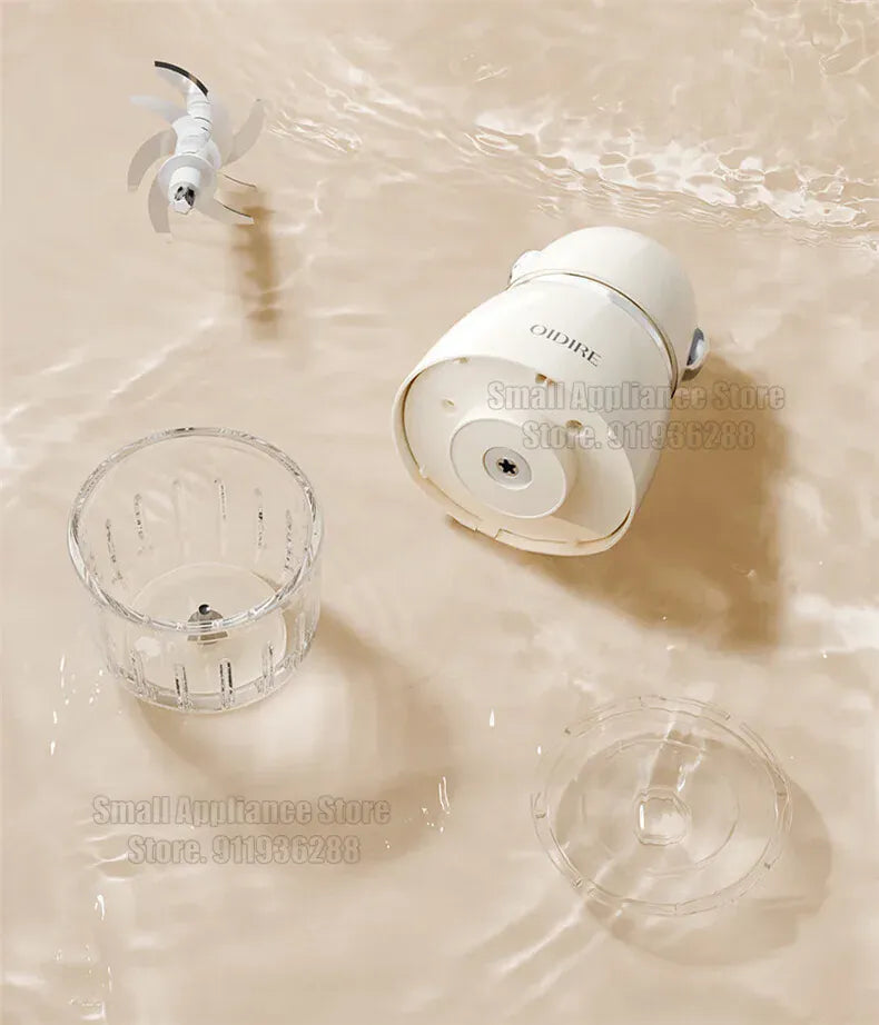 Mini Hachoir Électrique 150W 0,3L — Bol en Verre Borosilicaté, 8 Lames Inox hachoir electrique