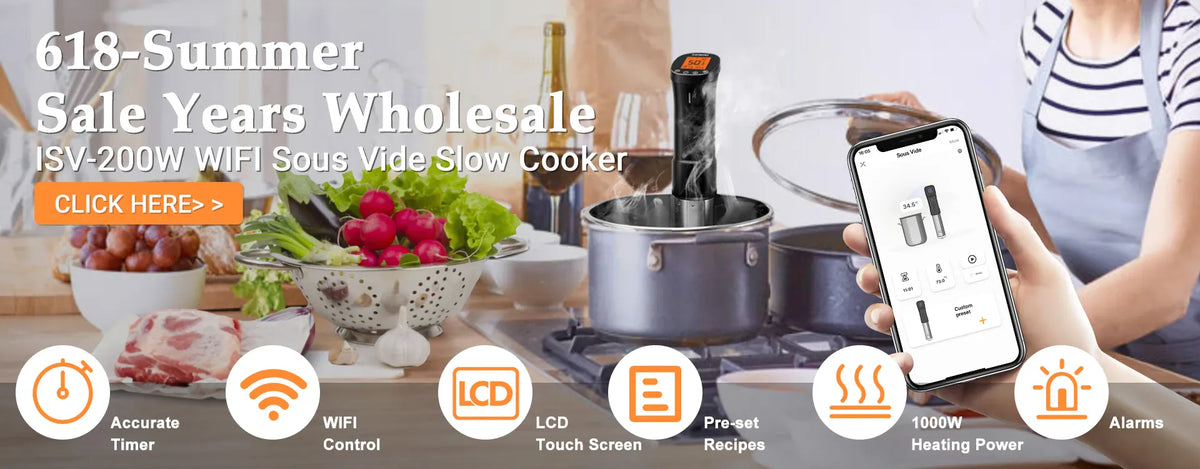 Machine Sous Vide Alimentaire INKBIRD 150W – Double Pompe 80 kPa – Cutter Intégré et Sacs Inclus sv