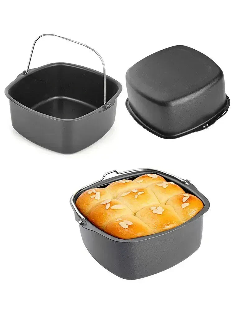 Moule Antiadhésif Carré pour Friteuse Air Fryer - 20 cm Air Fryer