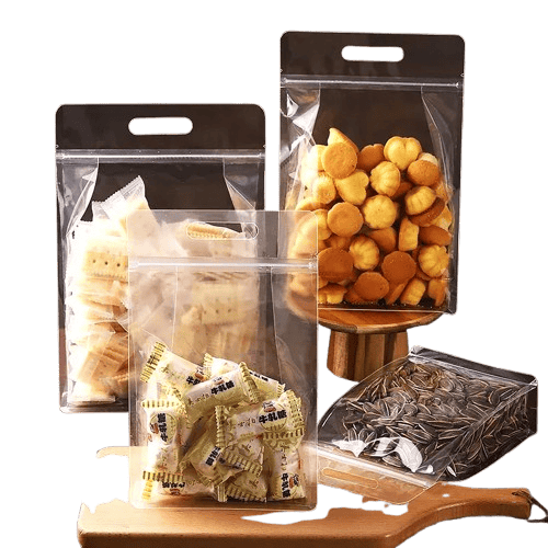 Sachets Zip Alimentaires Transparent - Lot de 50 Pièces avec Zip ssr