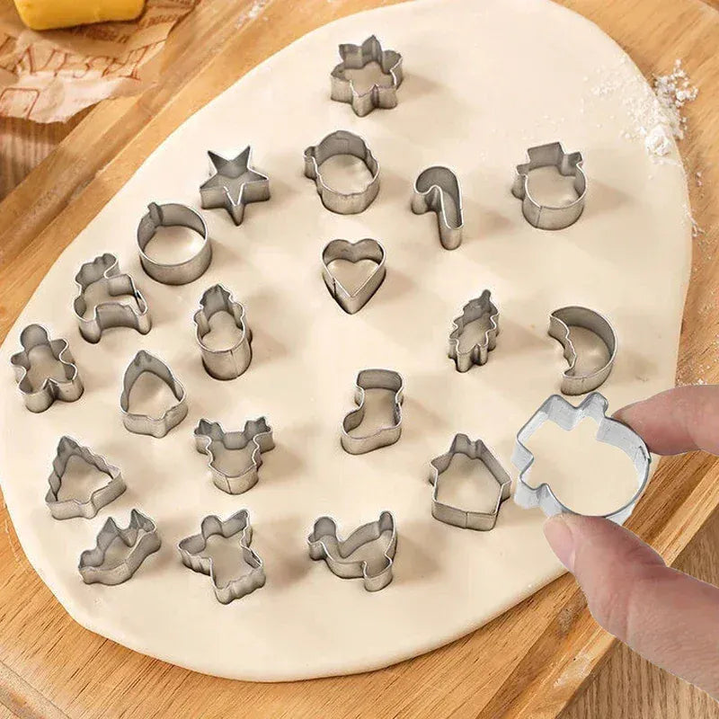 Set de 20 Emporte-pièces en Acier Inoxydable - Motifs de Noël emportepieces