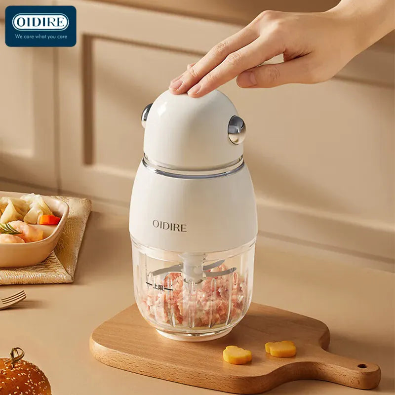 Mini Hachoir Électrique 150W 0,3L — Bol en Verre Borosilicaté, 8 Lames Inox hachoir electrique