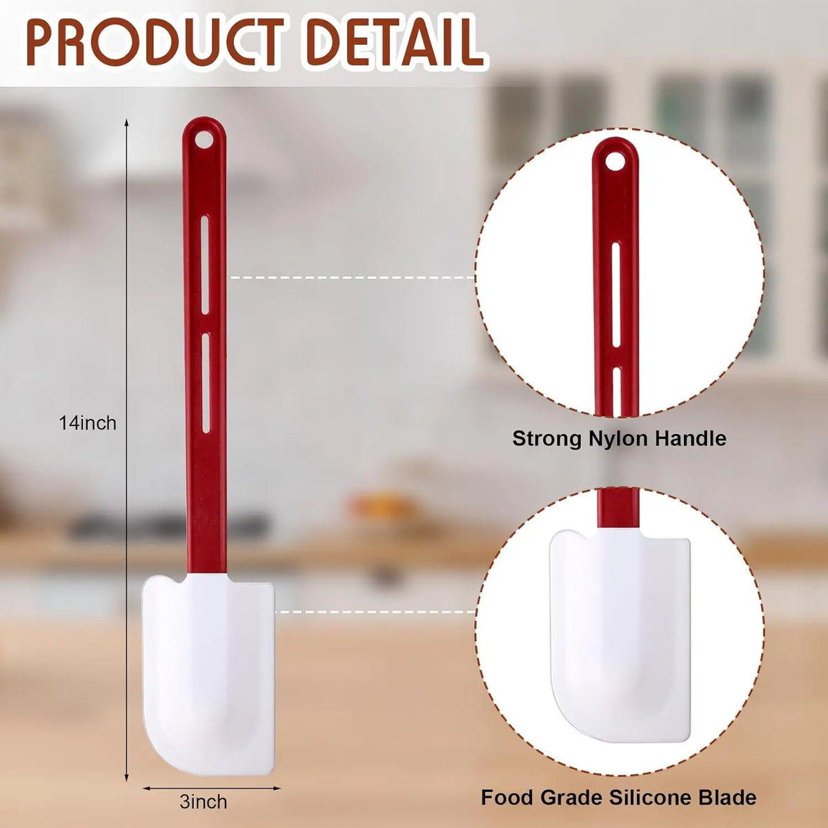 Set Spatules Silicone 3 pièces Résistantes à la Chaleur pour Baking spatule en silicone