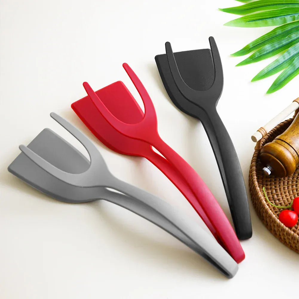 Spatule Silicone 2 en 1 Antidérappante pour œufs et crêpes spatule en silicone