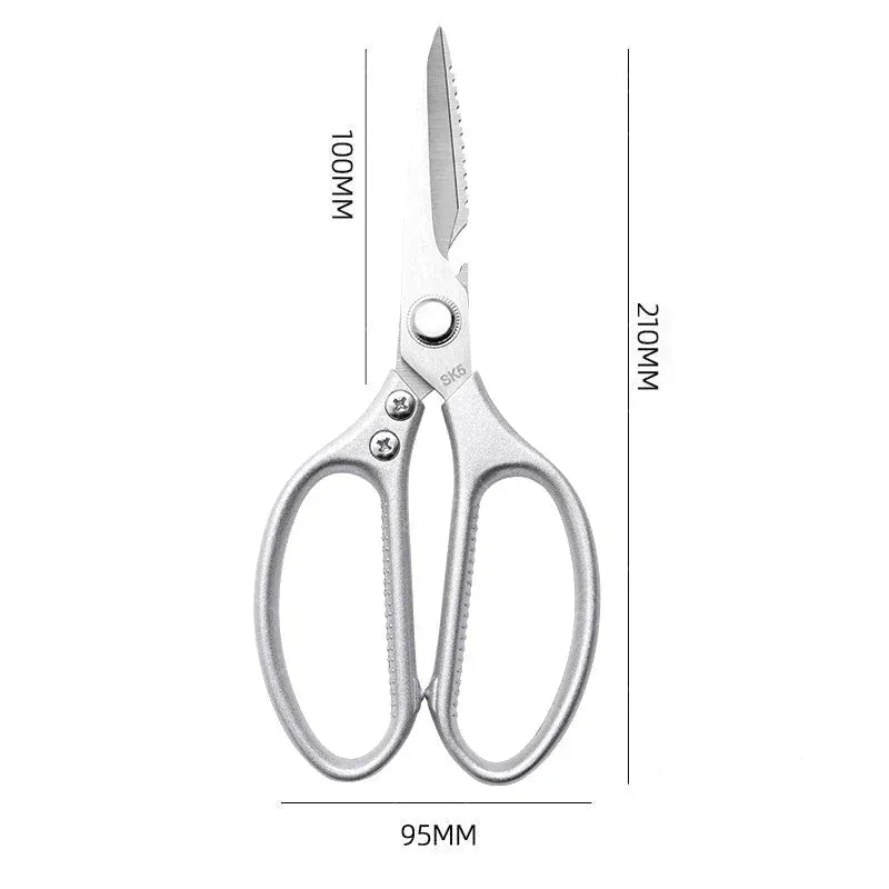 Ciseaux de cuisine inox multifonctions pour couper viandes et os ciseaux