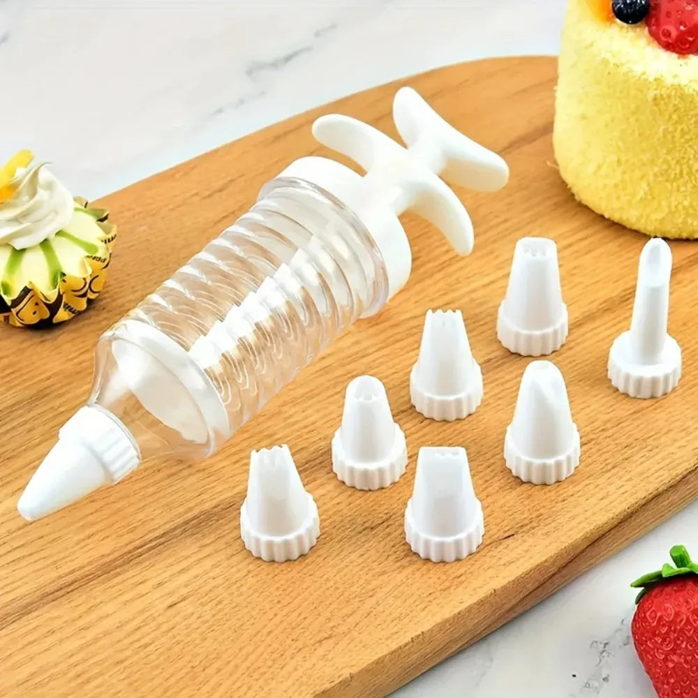 Set de 8 Poches à Douille en Plastique avec Embouts pour Gâteaux douillepoche