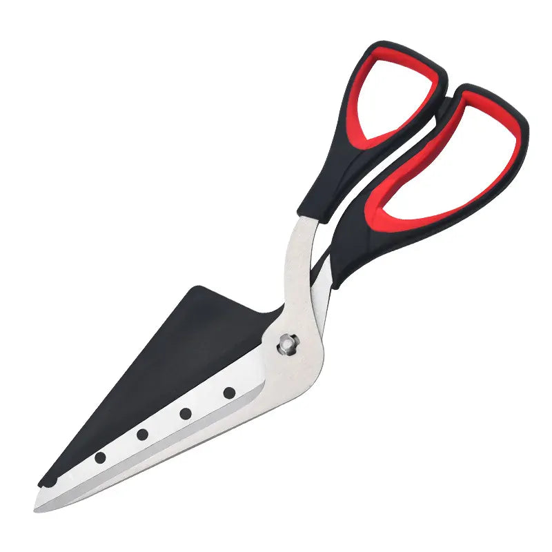 Ciseaux à pizza en inox avec spatule détachable | Coupe facile ciseaux