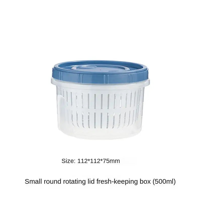 Boîte de Rangement Frigo Hermétique 700ml avec Grille Égouttoir